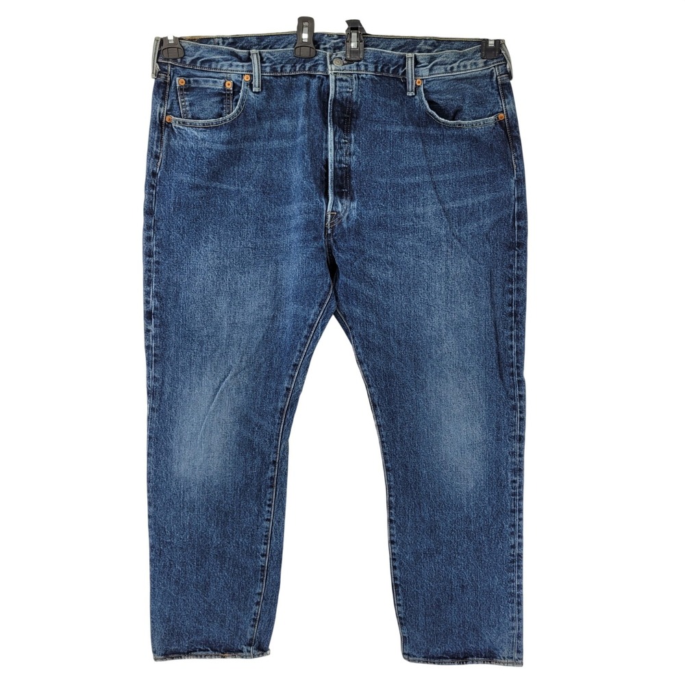 Levi's 501 Straight Leg Jeans Mens 44x32 Blue Button Fly Denim PC9-00501-2483 - Picture 7 of 8